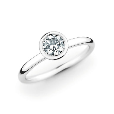 14K White Gold Polished Solitiare Setting